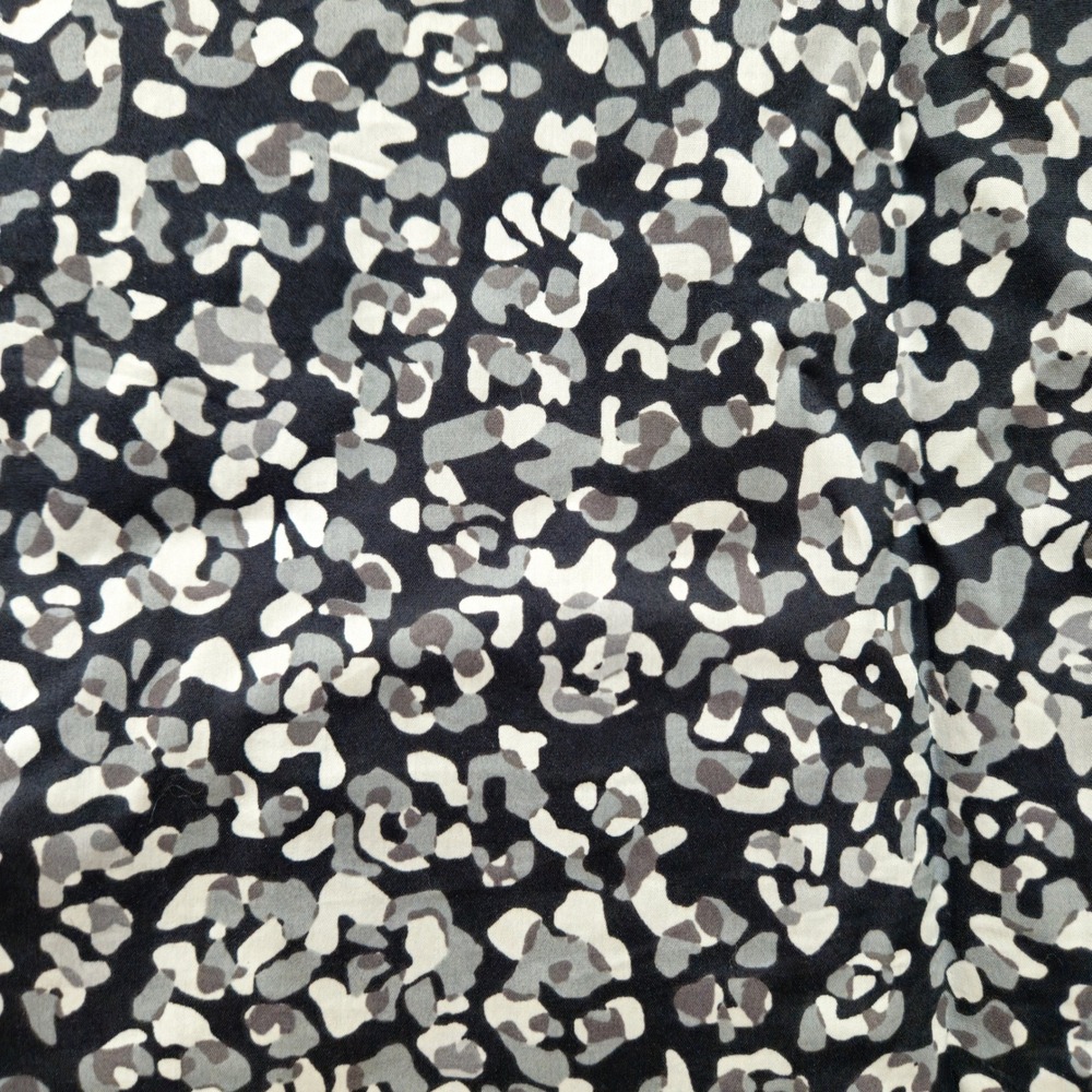 Black/White/Gray Talbots‎ Abstract Leopard Print 3/4 Sleeve Pullover Top Size M - Picture 5 of 7